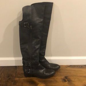 Sam Edelman over the knee black leather boots!